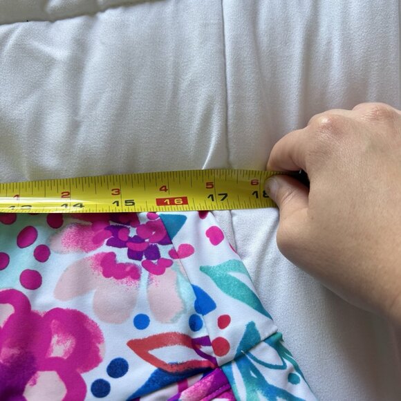 Aryeh Golf Skort Skirt Pink Floral Pull On Stretch Womens Size XL Pockets - Picture 4 of 9